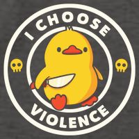 I Choose Violence Funny Duck Vector Backpack