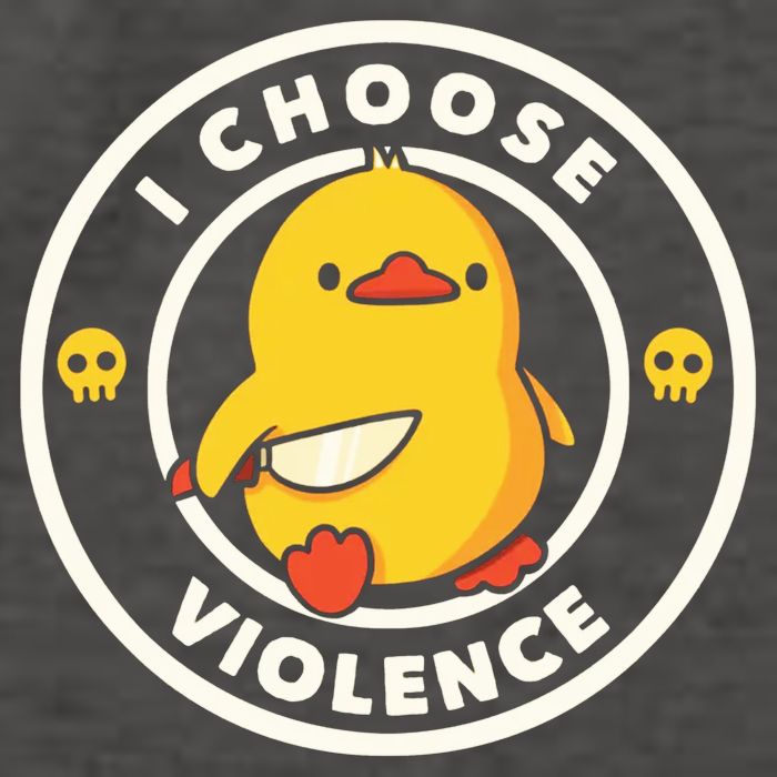 I Choose Violence Funny Duck Vector Backpack