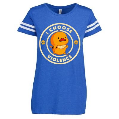 I Choose Violence Duck Lover Sarcasm Humor Enza Ladies Jersey Football T-Shirt