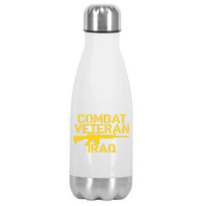 Iraq Combat Veteran Proud Stainless Steel Insulated Water Bottle