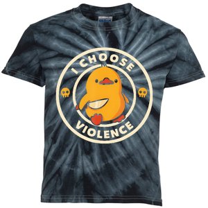 I Choose Violence Funny Duck Funny Gifts Kids Tie-Dye T-Shirt