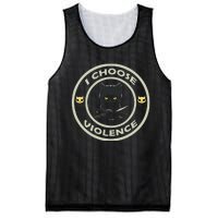 I Choose Violence Cat Funny Cat Loves Mesh Reversible Basketball Jersey Tank