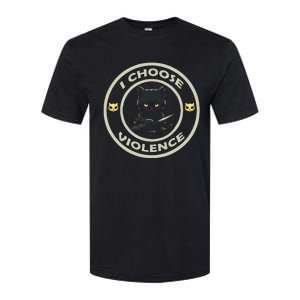 I Choose Violence Cat Funny Cat Loves Softstyle CVC T-Shirt