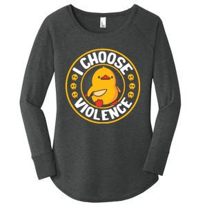 I Choose Violence Duck Women's Perfect Tri Tunic Long Sleeve Shirt