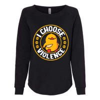 I Choose Violence Duck Womens California Wash Sweatshirt