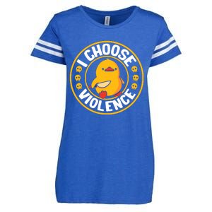 I Choose Violence Duck Enza Ladies Jersey Football T-Shirt