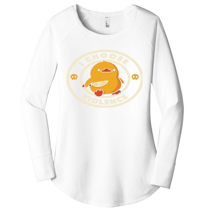 I Choose Violent Funny Duck Women's Perfect Tri Tunic Long Sleeve Shirt