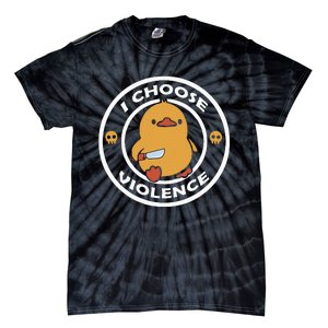 I Choose Violence Cute Duck Tie-Dye T-Shirt