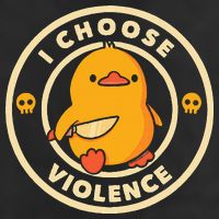 I Choose Violence Duck 7 Panel Mesh Trucker Snapback Hat