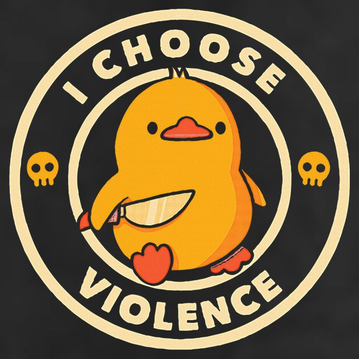 I Choose Violence Duck 7 Panel Mesh Trucker Snapback Hat