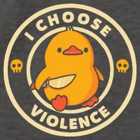 I Choose Violence Duck Vector Backpack