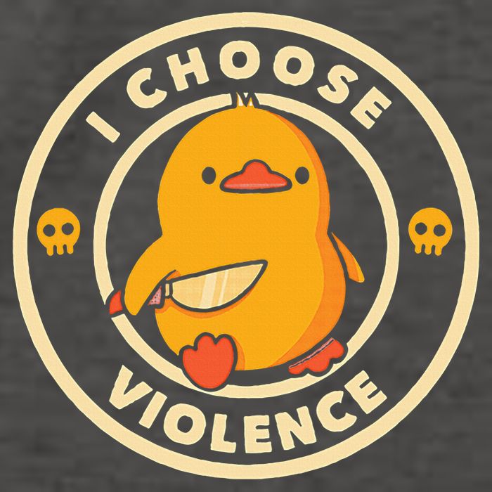 I Choose Violence Duck Vector Backpack