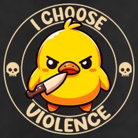 I Choose Violence Duck 7 Panel Mesh Trucker Snapback Hat