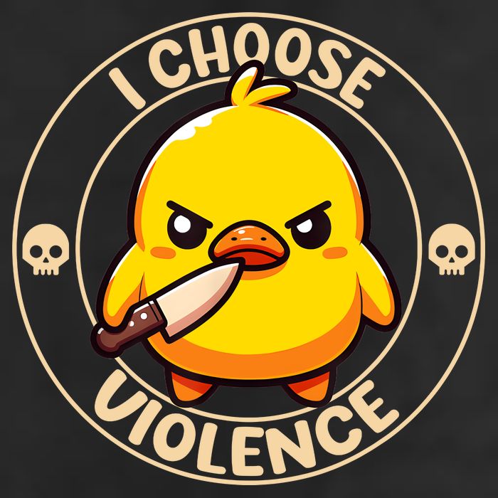 I Choose Violence Duck 7 Panel Mesh Trucker Snapback Hat