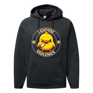 I Choose Violence Duck Performance Fleece Hoodie