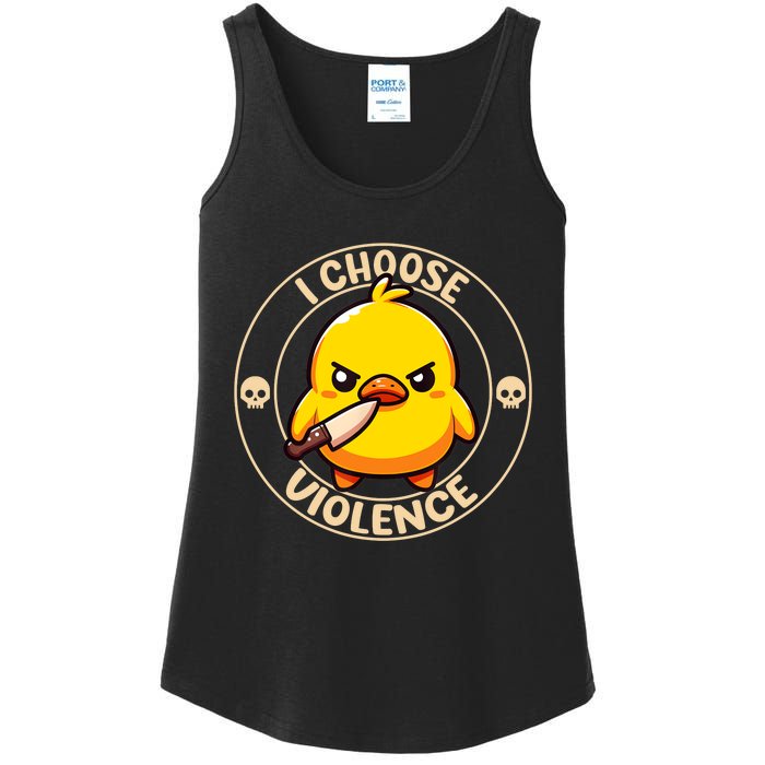 I Choose Violence Duck Ladies Essential Tank