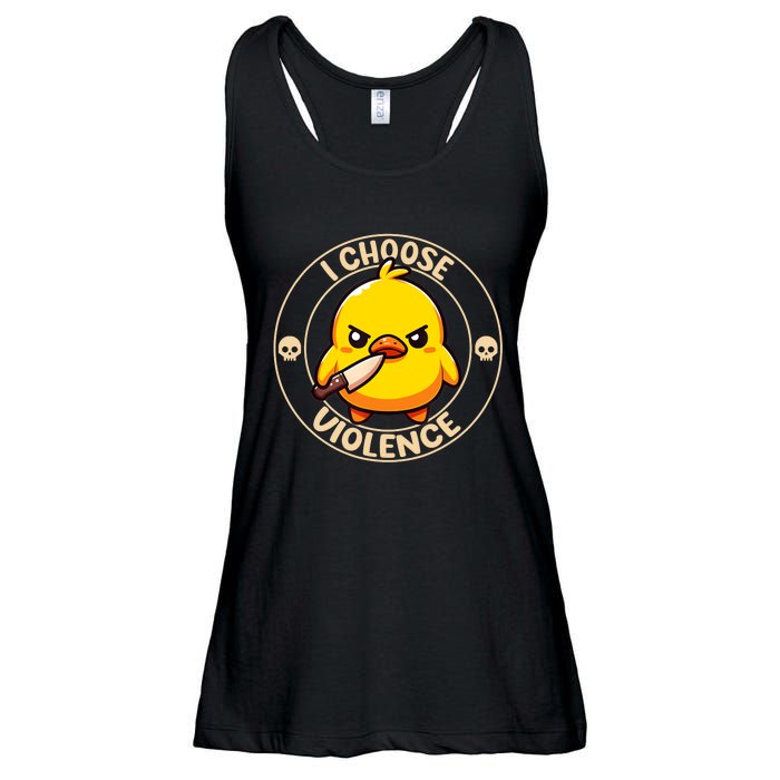 I Choose Violence Duck Ladies Essential Flowy Tank