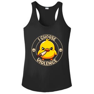 I Choose Violence Duck Ladies PosiCharge Competitor Racerback Tank