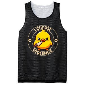 I Choose Violence Duck Mesh Reversible Basketball Jersey Tank