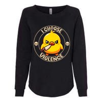 I Choose Violence Duck Womens California Wash Sweatshirt