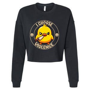 I Choose Violence Duck Cropped Pullover Crew