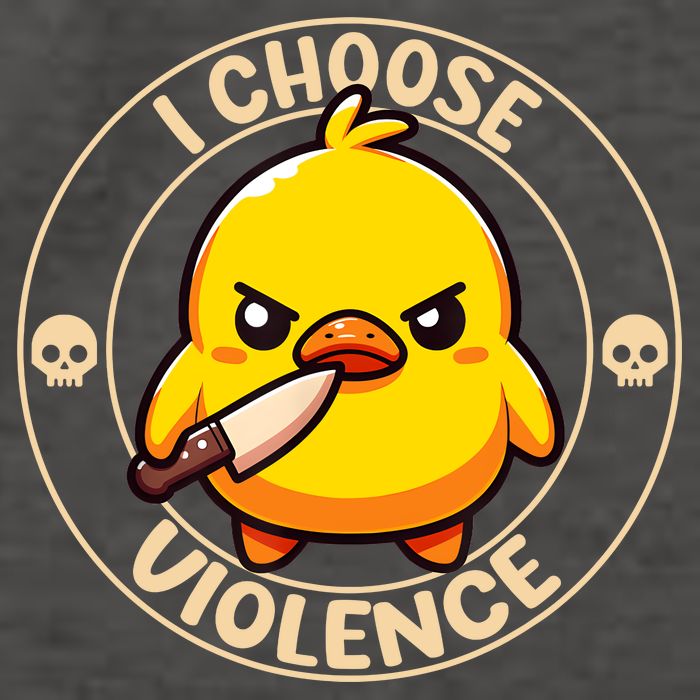 I Choose Violence Duck Vector Backpack