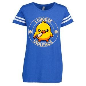 I Choose Violence Duck Enza Ladies Jersey Football T-Shirt