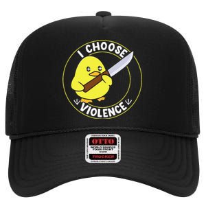 I Choose Violence. Duck Funny And Cool High Crown Mesh Back Trucker Hat