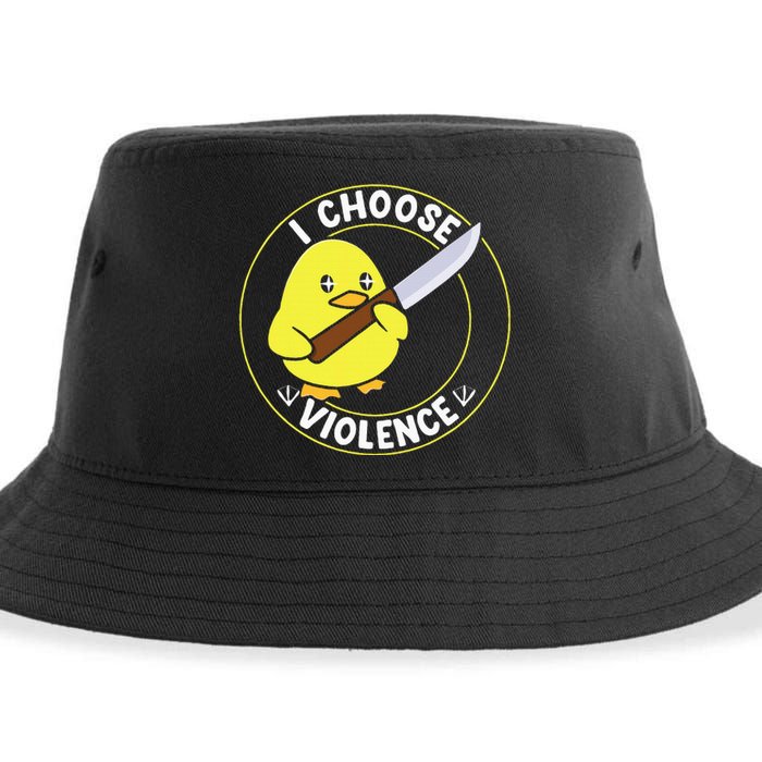 I Choose Violence. Duck Funny And Cool Sustainable Bucket Hat