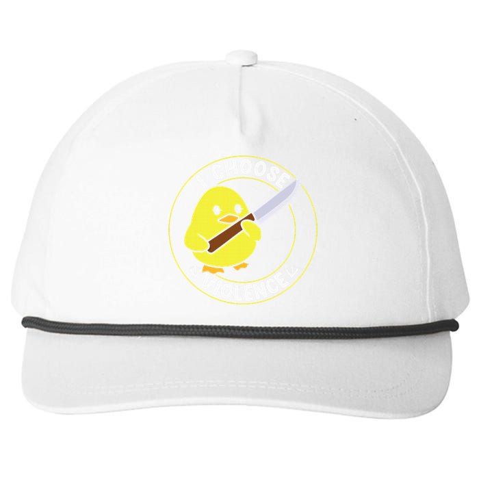 I Choose Violence. Duck Funny And Cool Snapback Five-Panel Rope Hat