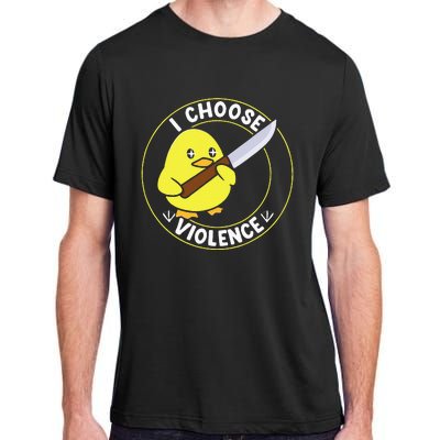 I Choose Violence. Duck Funny And Cool Adult ChromaSoft Performance T-Shirt