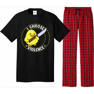 I Choose Violence. Duck Funny And Cool Pajama Set