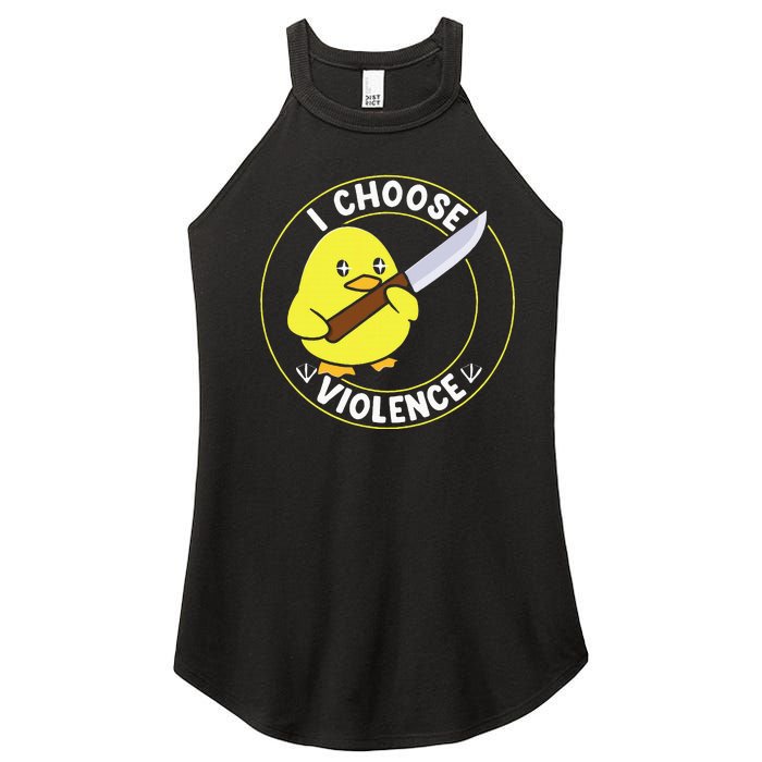 I Choose Violence. Duck Funny And Cool Women’s Perfect Tri Rocker Tank