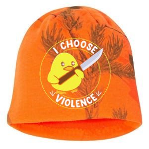 I Choose Violence. Duck Funny And Cool Kati - Camo Knit Beanie