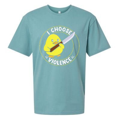 I Choose Violence. Duck Funny And Cool Sueded Cloud Jersey T-Shirt