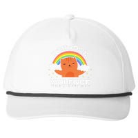 I Choose Violence Cute Cat Rainbow Snapback Five-Panel Rope Hat