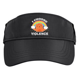 I Choose Violence Cute Cat Rainbow Adult Drive Performance Visor