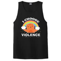 I Choose Violence Cute Cat Rainbow PosiCharge Competitor Tank