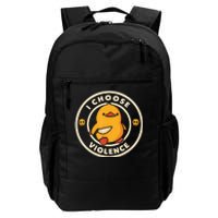 I Choose Violence Funny Duck Holding Knife Daily Commute Backpack