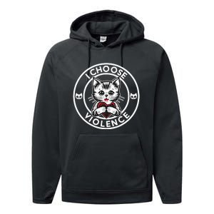 I Choose Violence Kitty Performance Fleece Hoodie