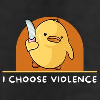 I Choose Violence Funny Duck With Knife Cool Comfort Performance Bucket Hat