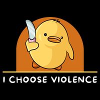I Choose Violence Funny Duck With Knife Sustainable Bucket Hat