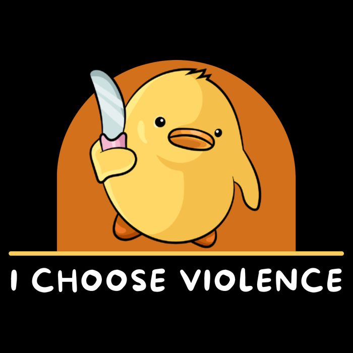 I Choose Violence Funny Duck With Knife Bucket Hat