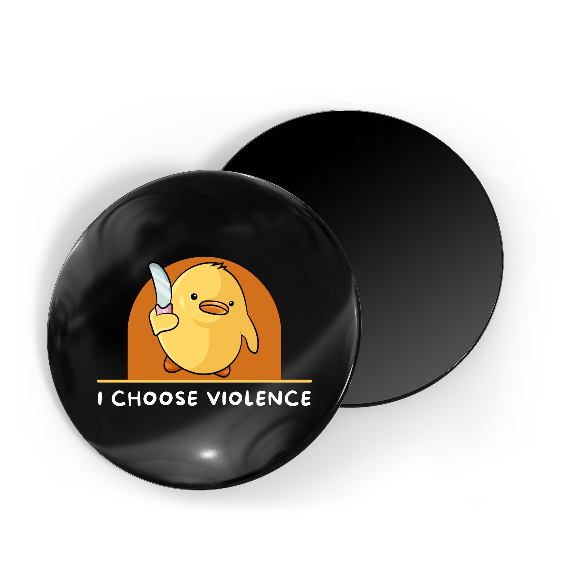 I Choose Violence Funny Duck With Knife Magnet