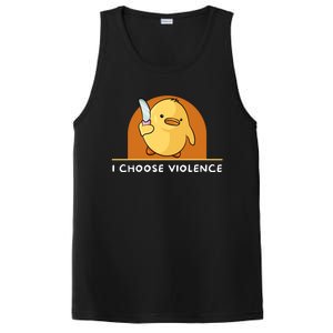 I Choose Violence Funny Duck With Knife PosiCharge Competitor Tank