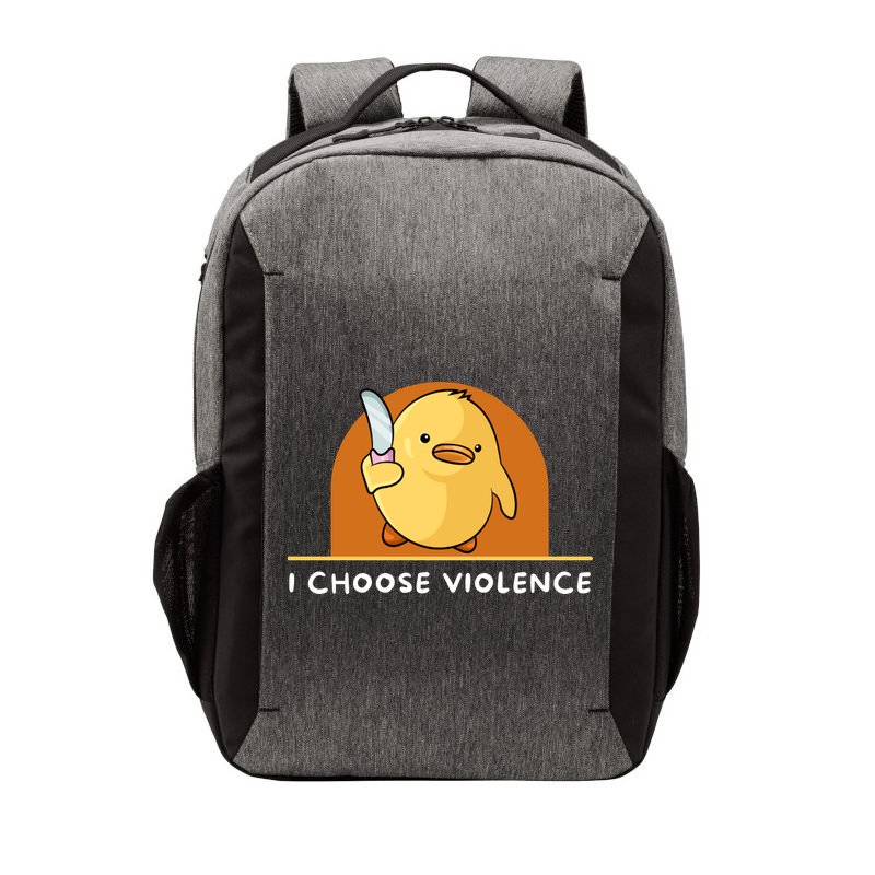 I Choose Violence Funny Duck With Knife Vector Backpack