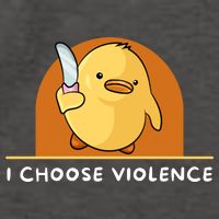 I Choose Violence Funny Duck With Knife Vector Backpack