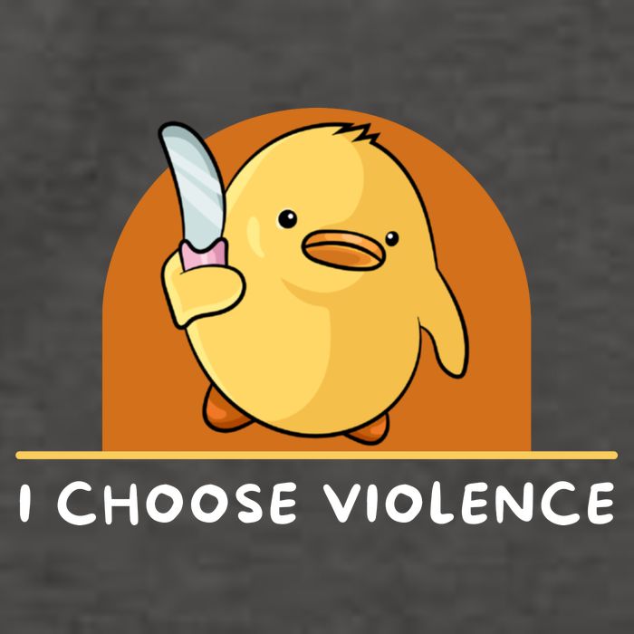 I Choose Violence Funny Duck With Knife Vector Backpack