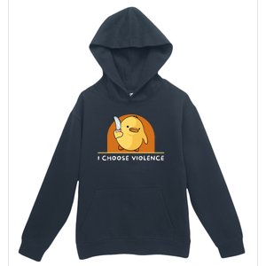 I Choose Violence Funny Duck With Knife Urban Pullover Hoodie