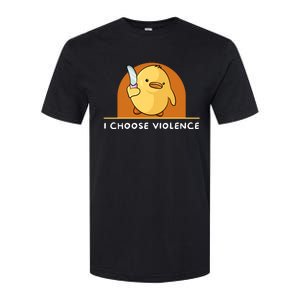 I Choose Violence Funny Duck With Knife Softstyle CVC T-Shirt